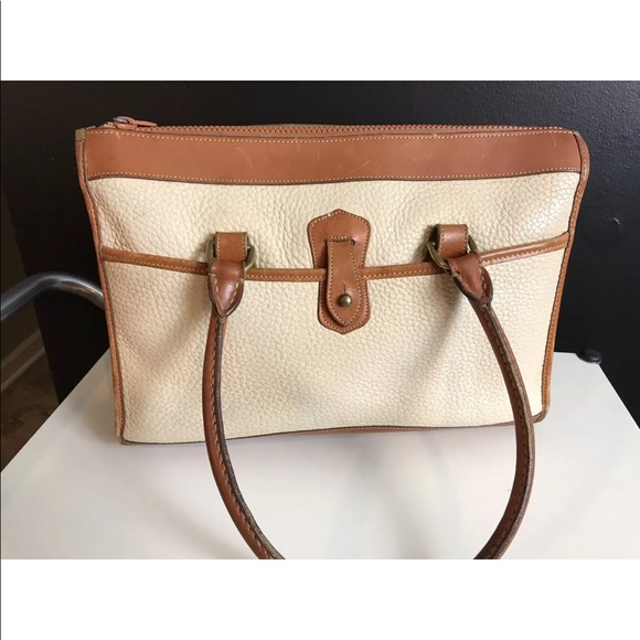 Vtg DOONEY & BOURKE Handbag Purse Ivory Cream Tan - Picture 4 of 14